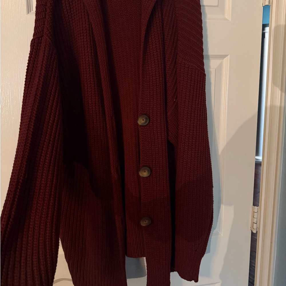 Free People Swim Too Deep Cardigan size XL New with Tags Cinnamon Brown - Picture 9 of 14